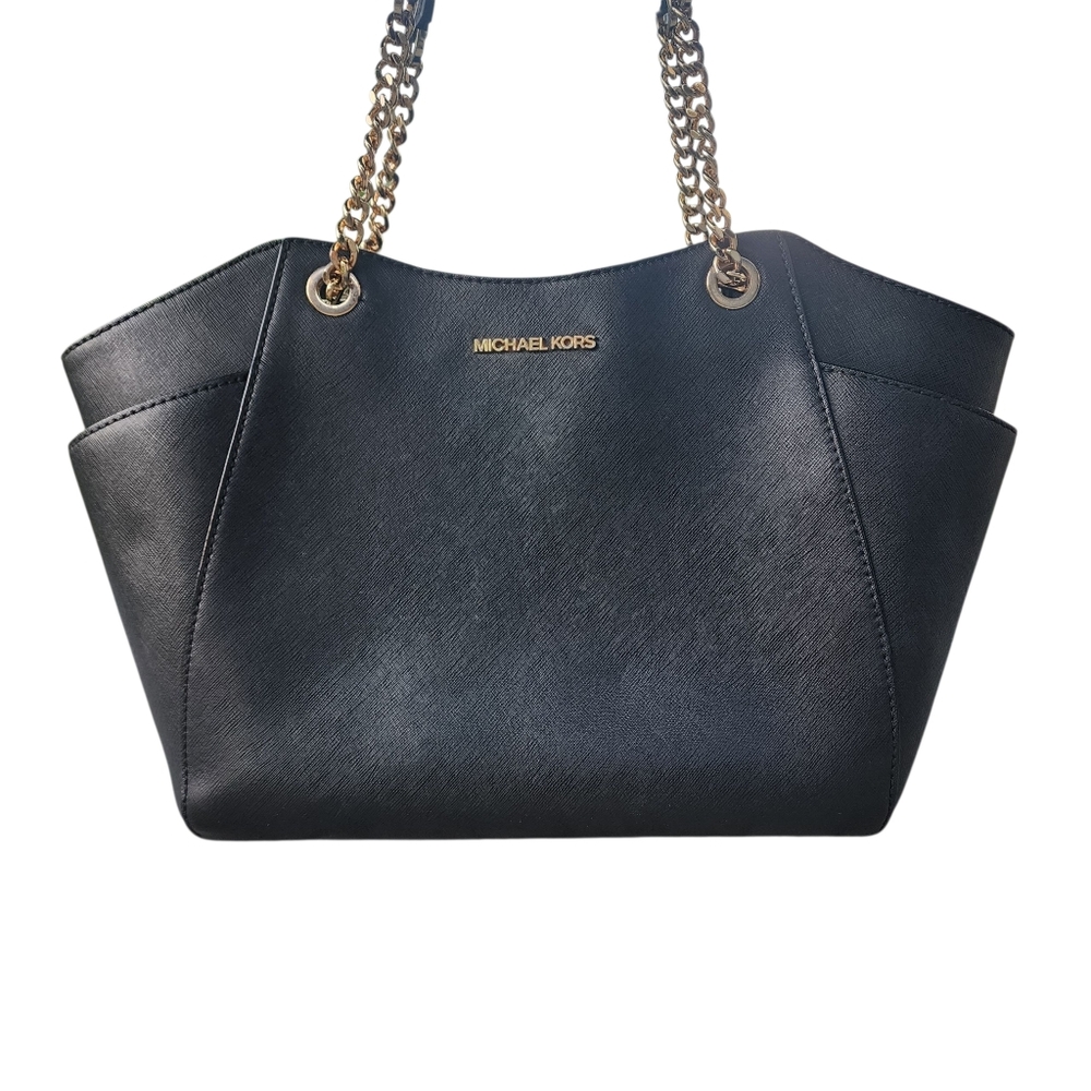 Michael Kors Jet Set Saffiano Leather Travel Large Chain Tote Bag - Picture 11 of 11